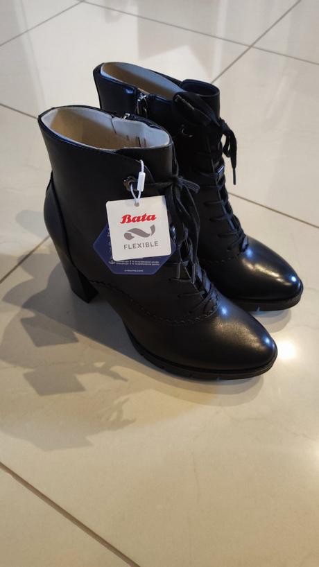 Dievčenské/dámske kožené poločižmičky, baťa,37