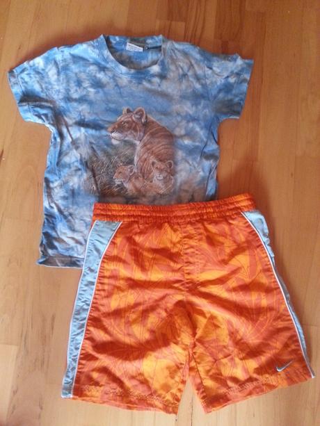 Komplet plavkové kraťasy nike+tričko, nike,122