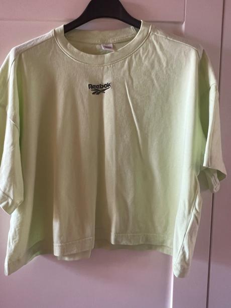 Neónové crop tričko reebok m, reebok,m