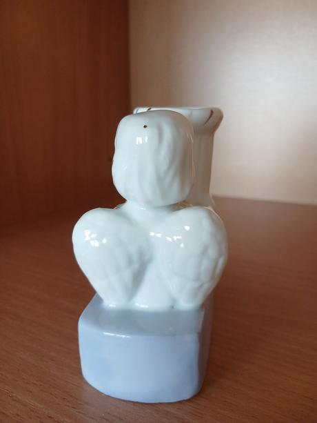 Keramický anjelik svietnik aj vázička 10x7 cm,