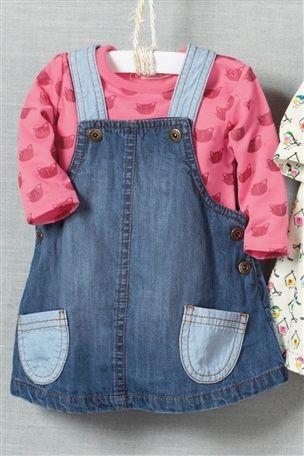 Next riflove šatičky s trakmi + bodynko, next,68