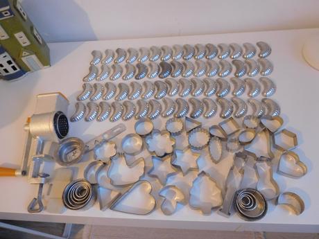 Mlynček na orechy + formičky, kovové, 