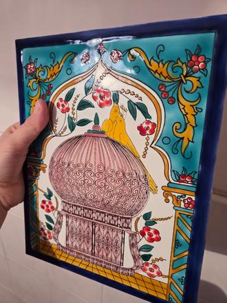 Obraz na stenu keramická okrasná dlaždica, 