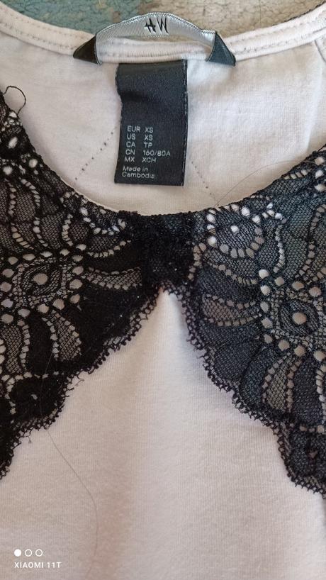 Dámsky top s čipkou, veľ. s 36, h&m,s