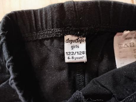Tenké čierne legínky pre štíhle dieťatko, dopodopo,122
