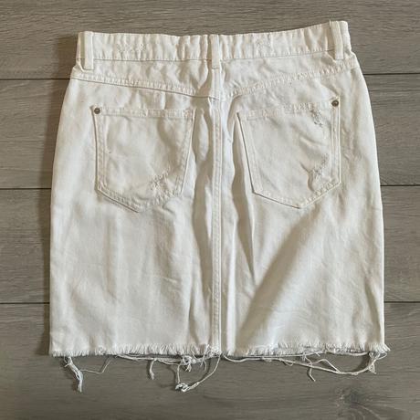 Biela rifľová sukňa lindex, lindex,36