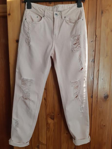 Damske roztrhane rifle, h&m,36