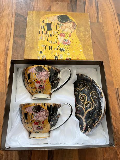 Gustav klimt porcelanovy set salky,