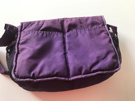 Fialová taška na kočík,