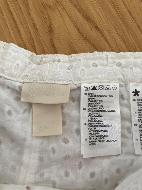 Biele sortky hm, h&m,s