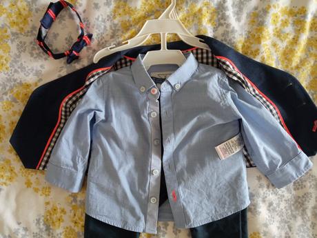 Next komplet košeľa,nohavice,vesta, motýlik, next,68