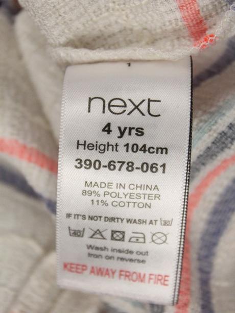 -štrukturované prúžkované šaty next veľ. 4 r. a, next,104