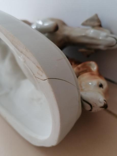 Royal dux porcelánovy poľovnícky psy,