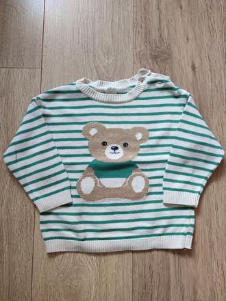 Svetrík s mackom, h&m,86