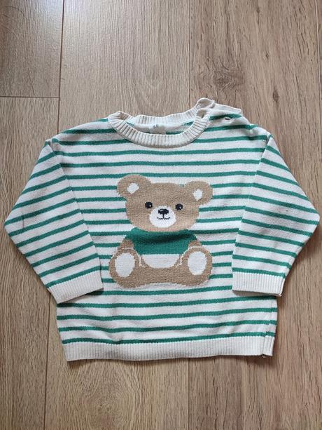 Svetrík s mackom, h&m,86