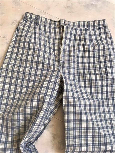 Kockované 7/8 nohavice, 38