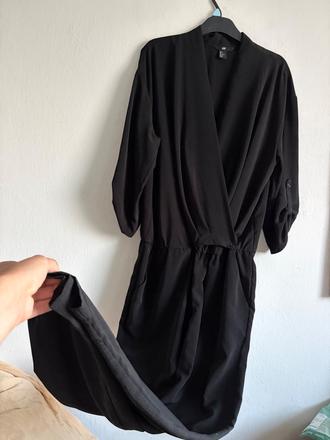 Hm s elegantny cierny dlhy cierny overapc 59, h&m,s