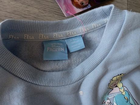 Frozen anna elsa olaf bledomodré tričko mikina 104, primark,104