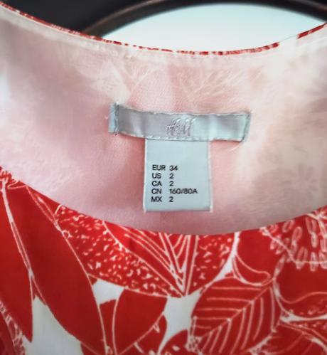 Červené midi šaty h&m, h&m,xs