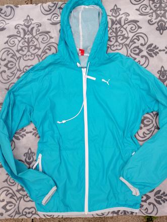 Puma krásna tyrkysová tenučká vetrovka, puma,xxl
