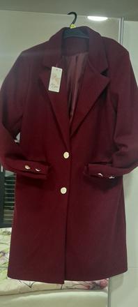 Dámsky kabátik nový bordo farba uni,