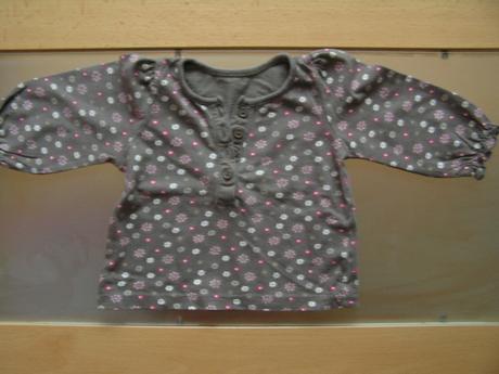 Hnedé tričko s kvetinkami , matalan,68