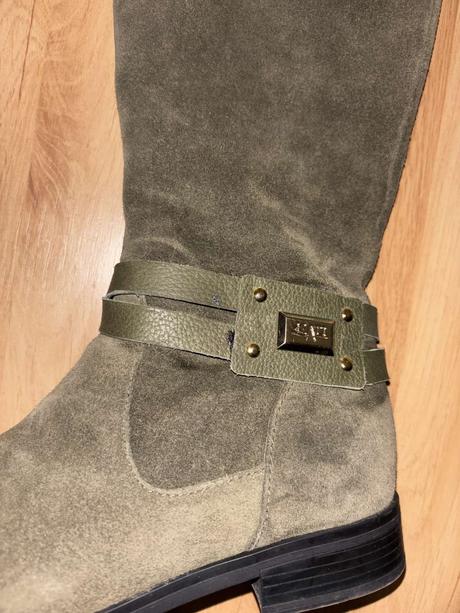 Kožené čižmy nad koleno kati 37, 37