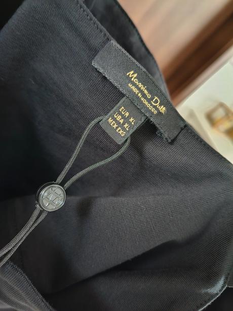 Massimo dutti čierny bavlnený top l, l