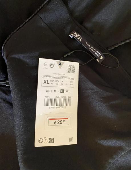 Podšité šaty- top bez ramienok zara v. l/xl, l