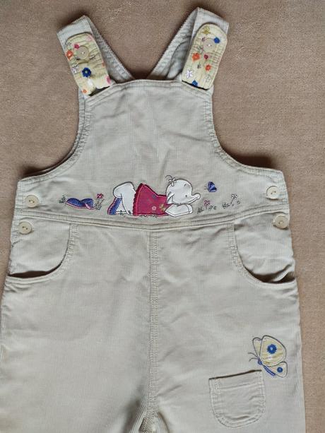 Menčestrové nohavice na traky veľ 80/86 +, mothercare,80