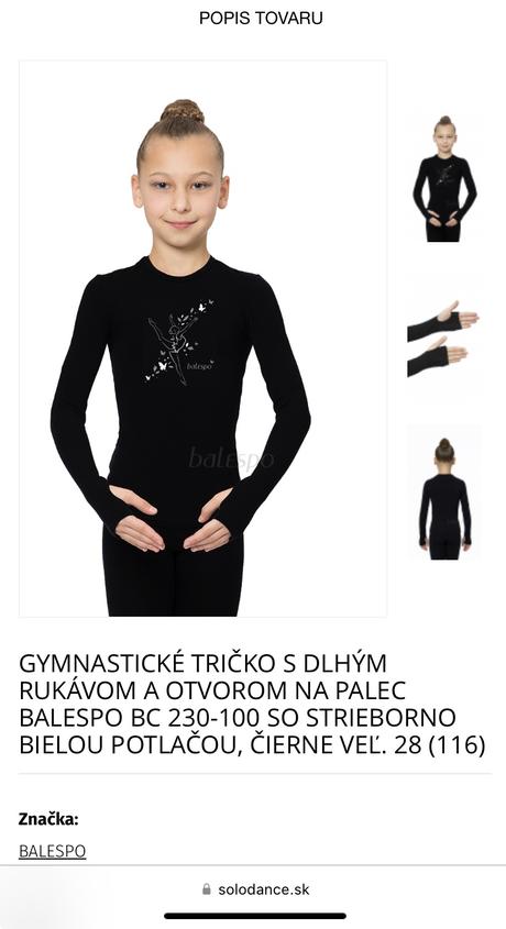 Gymnasticke tricko zn. balespo, 134