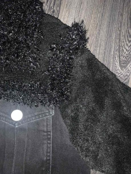 Riflová teddy bunda asos 38, 38 / m