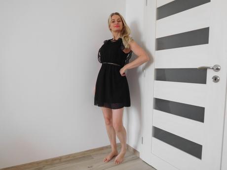 Šaty čierne, dámske 38,v, 36