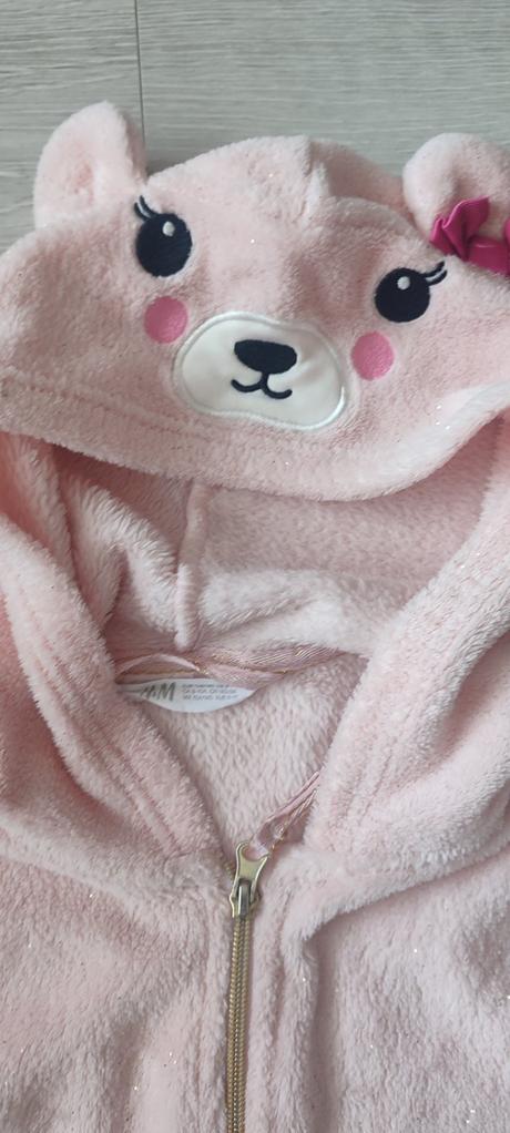 Plyšová mikina na zips, h&m,134