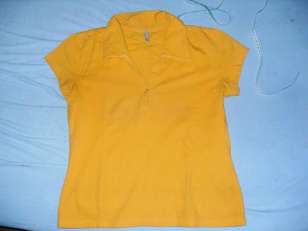 Oranžové tričko s golierikom, amisu,l