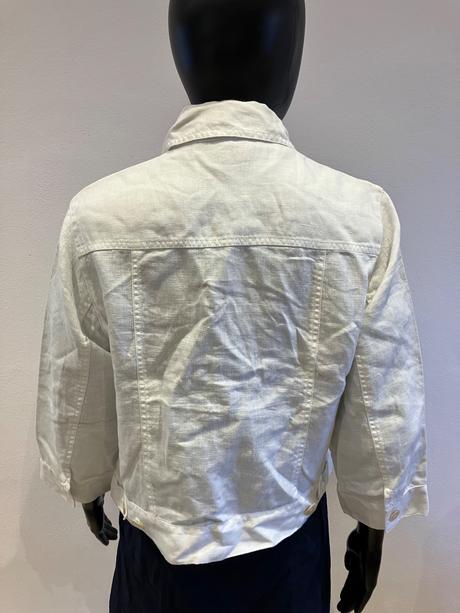 Dámske biele sako ľanové (m), m