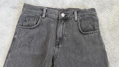 Wide leg džínsy s kamienkami zara 152-164, zara,152