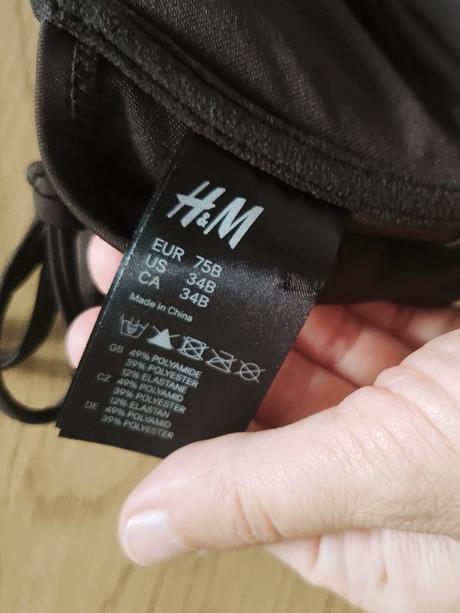 Hnedé plavky h&m 75b, h&m,m