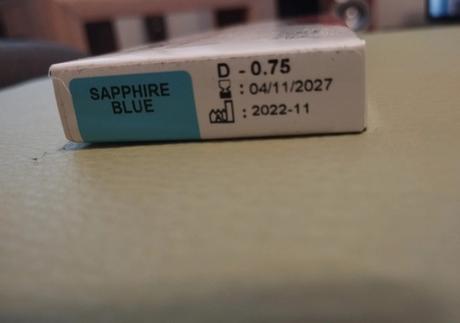 Modré farebné šošovky -0,75,