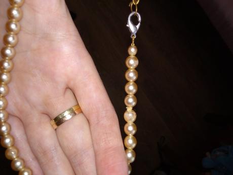 Lososový korálkový náhrdelník,