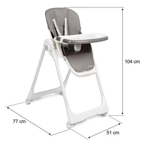 Caretero jedálenská stolička megalo dark grey, caretero