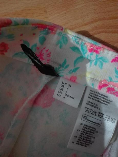 Šortky s vysokým pásom, h&m,34