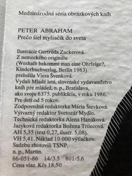 Prečo šiel myšiačik do sveta (1986), 