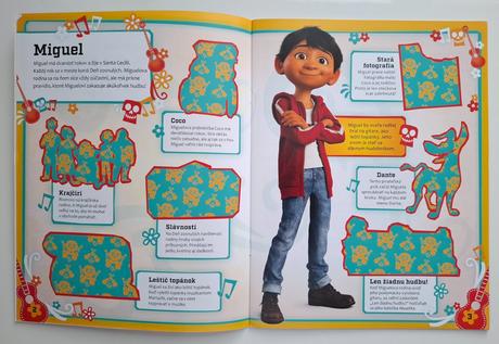 Knižka disney pixar "coco" s nálepkami,