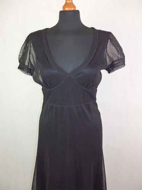 Kvalitné čierne čipkované šaty, h&m,40