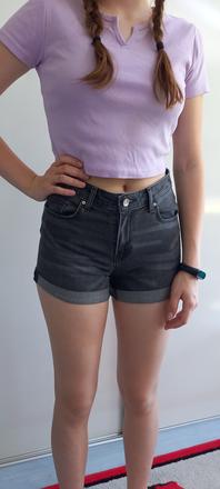 Šedé šortky, h&m,34