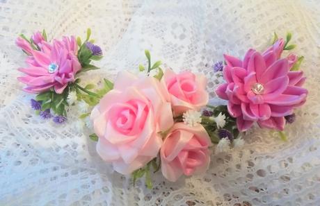 Lotosové kvety s ružami do vlasov, 