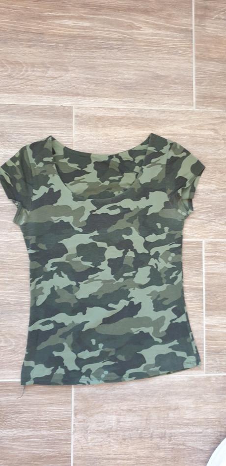 Maskáčové tričko s/m, m