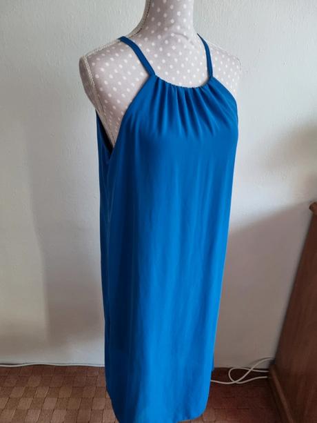 Jasnomodré padavé šaty veľ. 40, 40