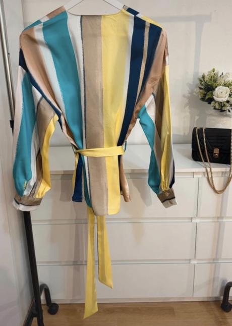 Zara saténová viazaná blúzka, zara,l